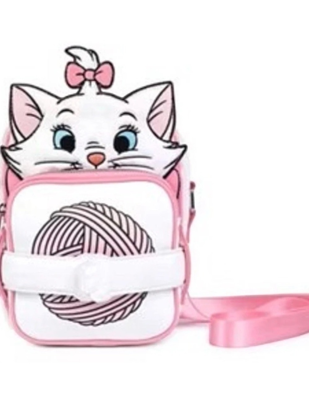 Disney Parks Aristocats Loungefly Plush Crossbody Pink & White NWT